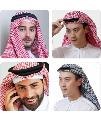 Dubai Men Headband Arab Scarf Rope PU Muslim Keffiyehs Head Wrap Scarf Rope with Tassel Muslim Headscarf Headband Suit Headpi...