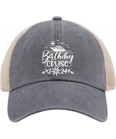 Birthday Cruise 2024 Baseball Cap Men's Hat AllBlack Black Hat Women Gifts for Dad Running Caps Gray01 $9.87 Sun Hats