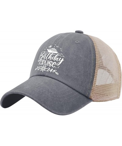 Birthday Cruise 2024 Baseball Cap Men's Hat AllBlack Black Hat Women Gifts for Dad Running Caps Gray01 $9.87 Sun Hats