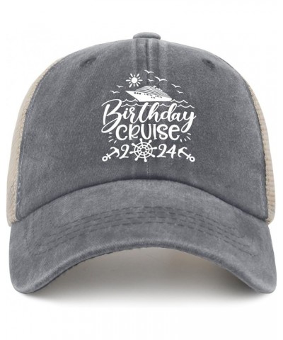 Birthday Cruise 2024 Baseball Cap Men's Hat AllBlack Black Hat Women Gifts for Dad Running Caps Gray01 $9.87 Sun Hats