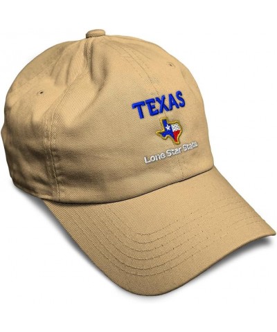 Soft Baseball Cap Texas Lone Star State Style B Cotton Dad Hats for Men & Women Khaki $17.39 Baseball Caps