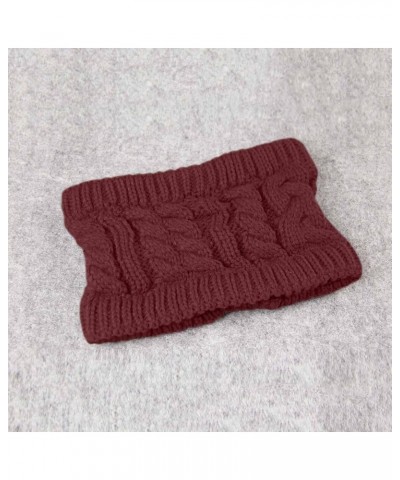 Hat Crease Women Woolen Headband Fashion Knitted Hat Ski Cap Red $7.25 Cold Weather Headbands