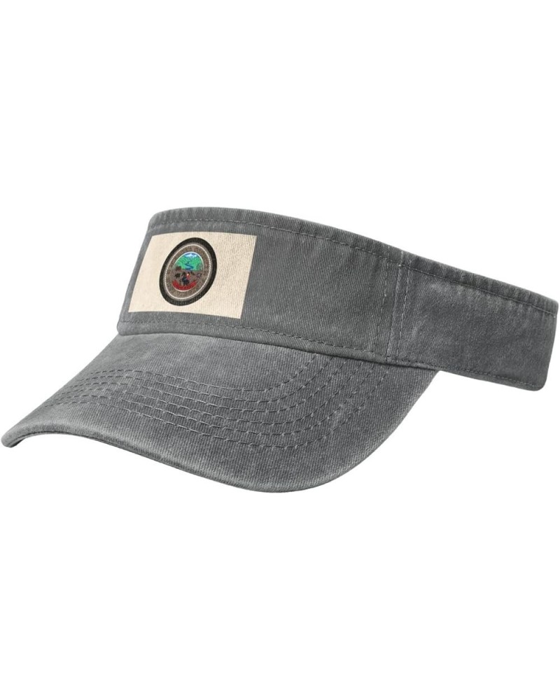 Flag of Mercer County, West Virginia Sun Visor Hats for Women Men Adjustable Sports Sun Hats Cotton Golf Cap Gray $13.80 Visors