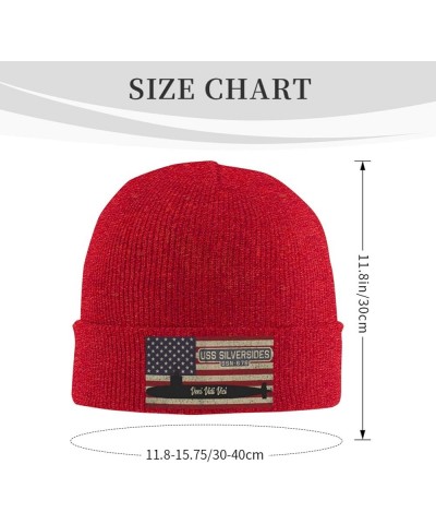 USS Silversides SSN 679 Winter Knitted Hat Soft Warm Beanie Hat Black Red $11.59 Skullies & Beanies