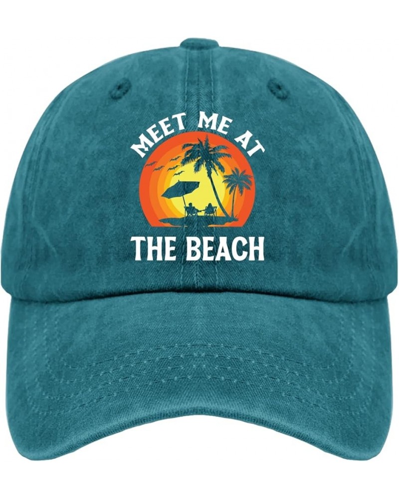 Beach hat Couple Umbrella Meet me at The Beach withh a Beach Scene and Palm Trees in The Background Black Cowboy hat for Men ...