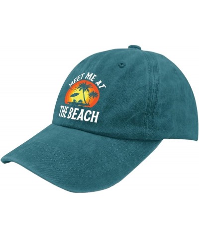 Beach hat Couple Umbrella Meet me at The Beach withh a Beach Scene and Palm Trees in The Background Black Cowboy hat for Men ...