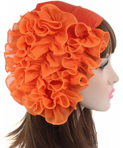 Women Turban Bonnet Chemo Cap for Cancer Patients Ladies Stretchy Flower Bandanas African Head Wrap Birthday Orange $5.35 Sku...