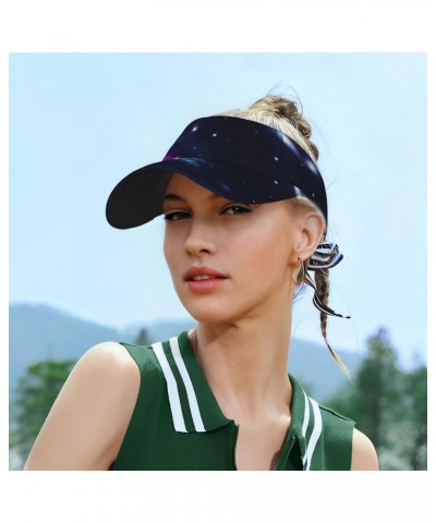 Adult Sunscreen Visor Cap for Women Visor Hat with Adjustable Velcro - Suitable for Tennis Universe Galaxy Space $12.24 Visors