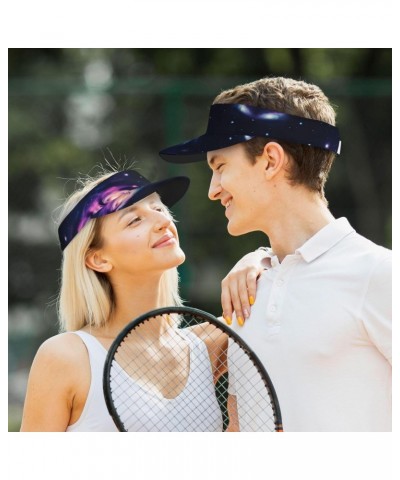 Adult Sunscreen Visor Cap for Women Visor Hat with Adjustable Velcro - Suitable for Tennis Universe Galaxy Space $12.24 Visors