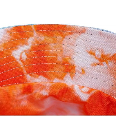 Women and Men Trendy Tie Dye Bucket Hat Unisex Cotton Fisherman Cap Outdoor Travel Hiking Beach Sun Hats Orange $6.17 Sun Hats