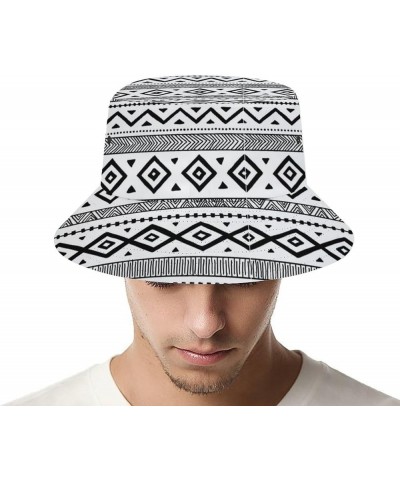 Aztec Bucket Hat Vintage Ethnic Abstract Geometric Womens Mens Bucket Hats for Fashion Beach Fisherman Hat Aztec-502 $10.06 B...