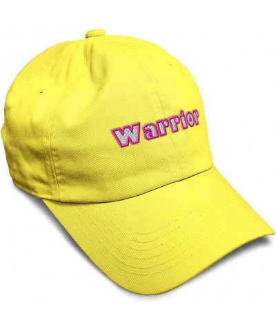 Soft Baseball Cap Warrior Style B Cotton Dad Hats for Men & Women Yellow $12.88 Baseball Caps