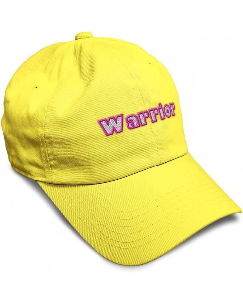 Soft Baseball Cap Warrior Style B Cotton Dad Hats for Men & Women Yellow $12.88 Baseball Caps