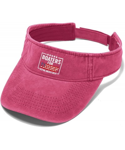 Boaters for Trump Keeping American Great Caps Sun Visor for Men Visor Hat Trendy Uv Protection Hat Pink $9.86 Visors