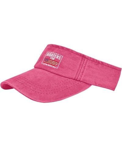 Boaters for Trump Keeping American Great Caps Sun Visor for Men Visor Hat Trendy Uv Protection Hat Pink $9.86 Visors