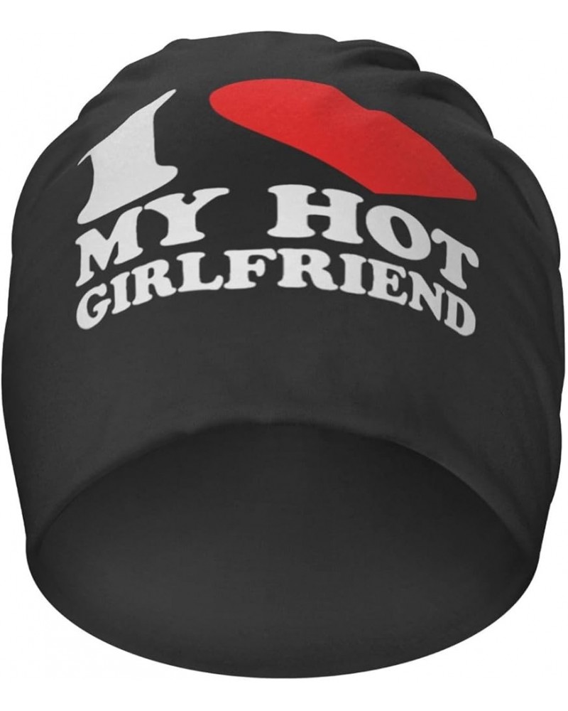 I Love My Girlfriend I Love My Hot Girlfriend Beanie Hat Men Knit Hat Women Slouchy Skull Cap Hedging Hat Black Black $9.57 S...