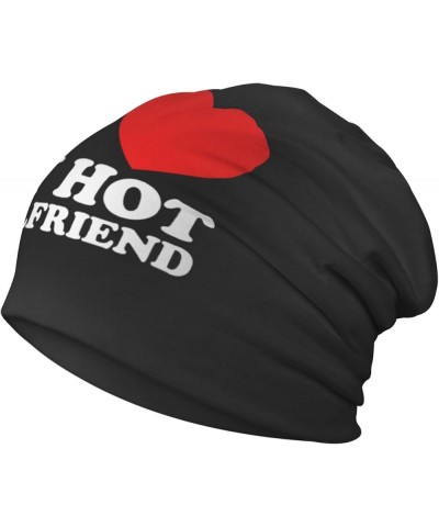 I Love My Girlfriend I Love My Hot Girlfriend Beanie Hat Men Knit Hat Women Slouchy Skull Cap Hedging Hat Black Black $9.57 S...