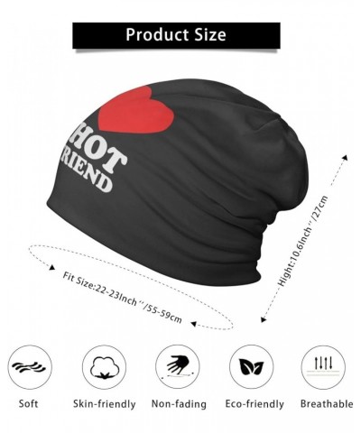 I Love My Girlfriend I Love My Hot Girlfriend Beanie Hat Men Knit Hat Women Slouchy Skull Cap Hedging Hat Black Black $9.57 S...