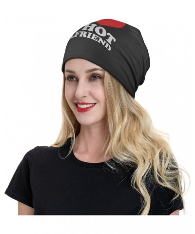 I Love My Girlfriend I Love My Hot Girlfriend Beanie Hat Men Knit Hat Women Slouchy Skull Cap Hedging Hat Black Black $9.57 S...