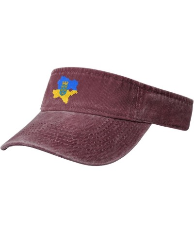 Flag Map of Lower Austria Sun Visor Hats for Women Men Sun Hat Vintage Golf Hat Adjustable Baseball Cap Red $13.87 Visors