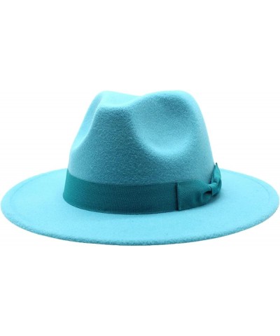 Autumn Wool Fedora Hat for Women Solid Formal Wedding Decorate Man Panamas Street Dance Cap Fedoras Fruit Green1 $19.27 Fedoras