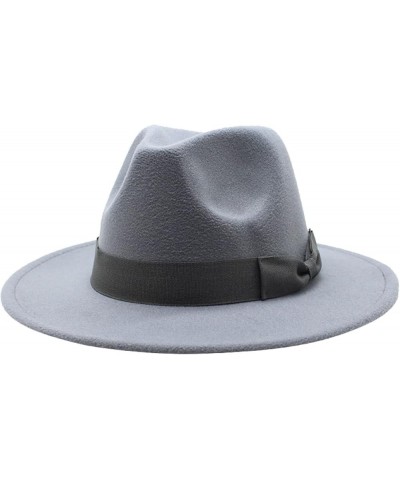 Autumn Wool Fedora Hat for Women Solid Formal Wedding Decorate Man Panamas Street Dance Cap Fedoras Fruit Green1 $19.27 Fedoras