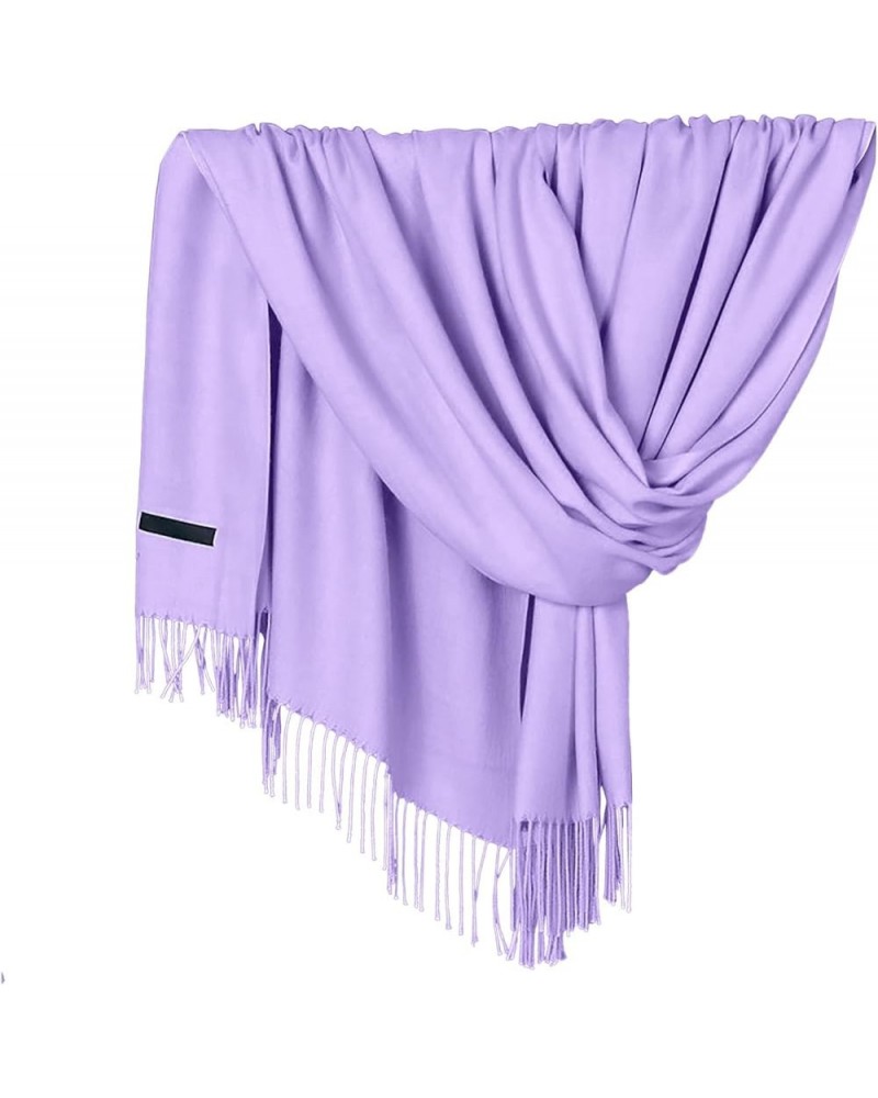 Winter Warm Wraps For Women Pure Cashmere Shawl Wraps Extra Large Thick Soft Pashmina Scarf Solid Color Shawl Purple-a $7.44 ...