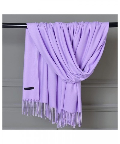 Winter Warm Wraps For Women Pure Cashmere Shawl Wraps Extra Large Thick Soft Pashmina Scarf Solid Color Shawl Purple-a $7.44 ...