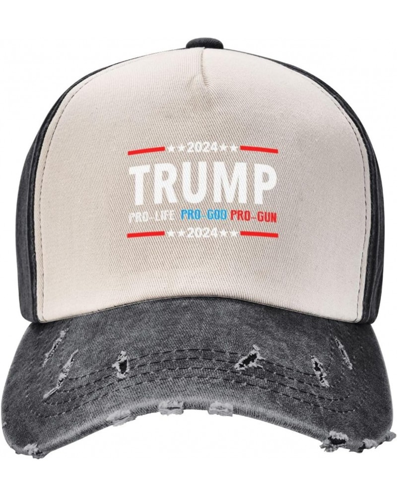 Pro Life Pro Gun Pro God Pro Trump 2024 Upgrade Your Style with Funny Adjustable Cotton Baseball Caps for Men and Women $14.7...