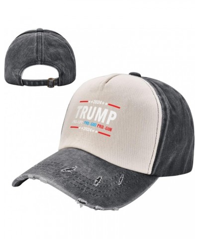 Pro Life Pro Gun Pro God Pro Trump 2024 Upgrade Your Style with Funny Adjustable Cotton Baseball Caps for Men and Women $14.7...