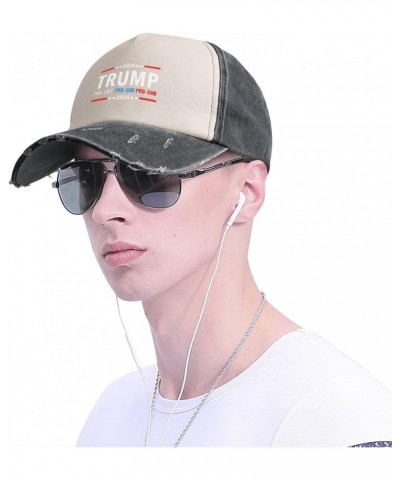 Pro Life Pro Gun Pro God Pro Trump 2024 Upgrade Your Style with Funny Adjustable Cotton Baseball Caps for Men and Women $14.7...