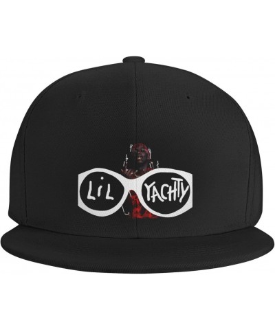 Lil Musics Yachty Hat Flat-Brimmed Baseball Cap Sun Hat Snapback Hip Hop Cap for Men and Women Black $12.59 Baseball Caps