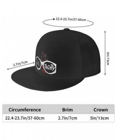 Lil Musics Yachty Hat Flat-Brimmed Baseball Cap Sun Hat Snapback Hip Hop Cap for Men and Women Black $12.59 Baseball Caps