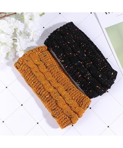 4 Pcs Warm Cable Headband Wool Head Wrap Knit Head Wrap Headband Wool Headband Warm Headbands for Women Winter Braided Headba...