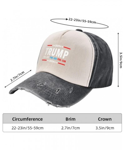 Pro Life Pro Gun Pro God Pro Trump 2024 Upgrade Your Style with Funny Adjustable Cotton Baseball Caps for Men and Women $14.7...