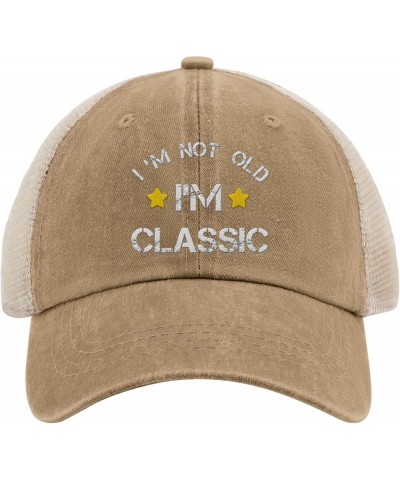 I'm Not Old I'm Classic Men Dad Papa Grandpa Baseball Hat Funny Beach Hat Gifts for Son Who Like Pigment Khaki02 $11.87 Cowbo...