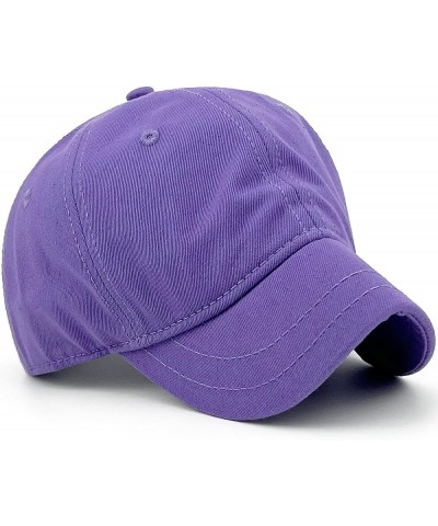 Short Brim Unstructured Baseball Caps for Men Running Summer Umpire Short Bill Ball Hats for Women Outdoor Sports Purple $9.1...