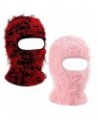 2 Pieces Winter Distressed Balaclava Knitted Ski Full Face Mask for Women Men 2 Pieces (black Red/Pink) $11.98 Balaclavas