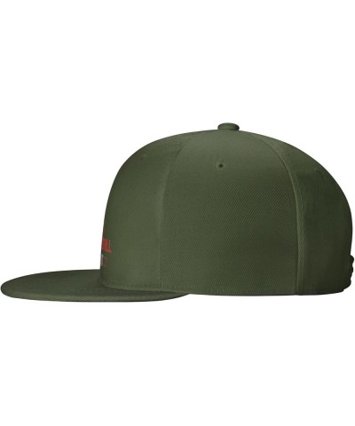 Eat Sleep Baseball Repeat Snapback Hats for Men Baseball Cap Trucker Hat Flat Brim Hats Moss Green $9.79 Baseball Caps