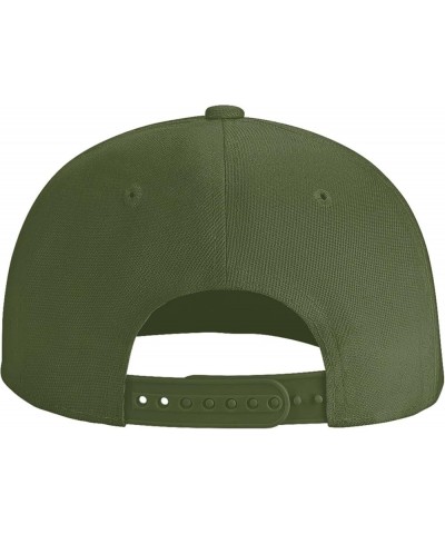 Eat Sleep Baseball Repeat Snapback Hats for Men Baseball Cap Trucker Hat Flat Brim Hats Moss Green $9.79 Baseball Caps