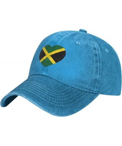 Jamaica of Jamaican Flag Hat Washed Denimm Baseball Cap Adjustable Black Dad,Trucker Hats Gift for Men Women Blue $11.57 Base...