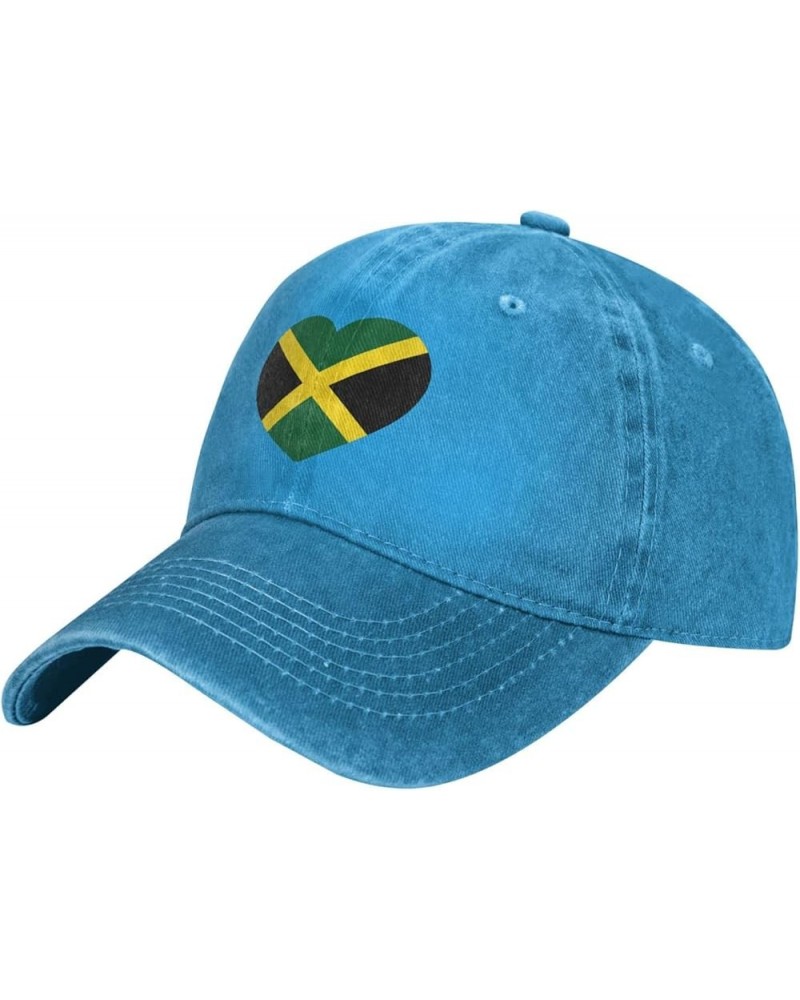 Jamaica of Jamaican Flag Hat Washed Denimm Baseball Cap Adjustable Black Dad,Trucker Hats Gift for Men Women Blue $11.57 Base...