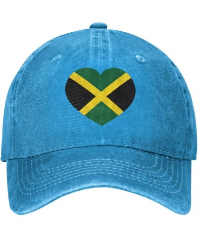 Jamaica of Jamaican Flag Hat Washed Denimm Baseball Cap Adjustable Black Dad,Trucker Hats Gift for Men Women Blue $11.57 Base...