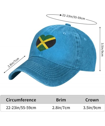 Jamaica of Jamaican Flag Hat Washed Denimm Baseball Cap Adjustable Black Dad,Trucker Hats Gift for Men Women Blue $11.57 Base...