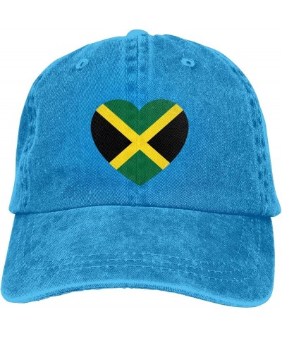 Jamaica of Jamaican Flag Hat Washed Denimm Baseball Cap Adjustable Black Dad,Trucker Hats Gift for Men Women Blue $11.57 Base...