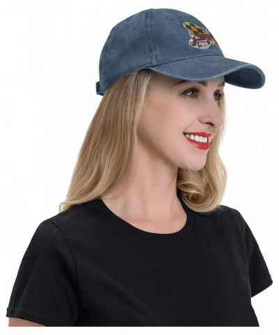 Denim Baseball Cap, Adjustable Fitted Hat Retro Casquette for Men Women Navy Blue $10.01 Baseball Caps