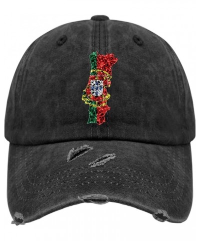 Flag Map Mesh Portugal Baseball Hats Vintage Golf Hat for Women Gift for Son Golf Denim $10.52 Baseball Caps