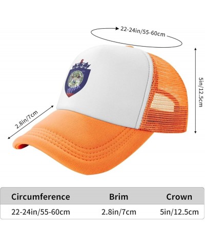 Vintage Crown Lion Belize Flag Mesh Baseball Cap Hat for Men Women Orange $9.02 Baseball Caps