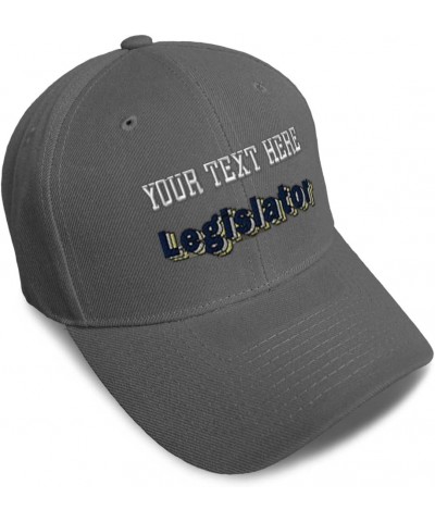 Custom Baseball Cap Legislator Government Acrylic Laws Dad Hats for Men and Women Dark Grey Personalized Text Here $12.96 Bas...