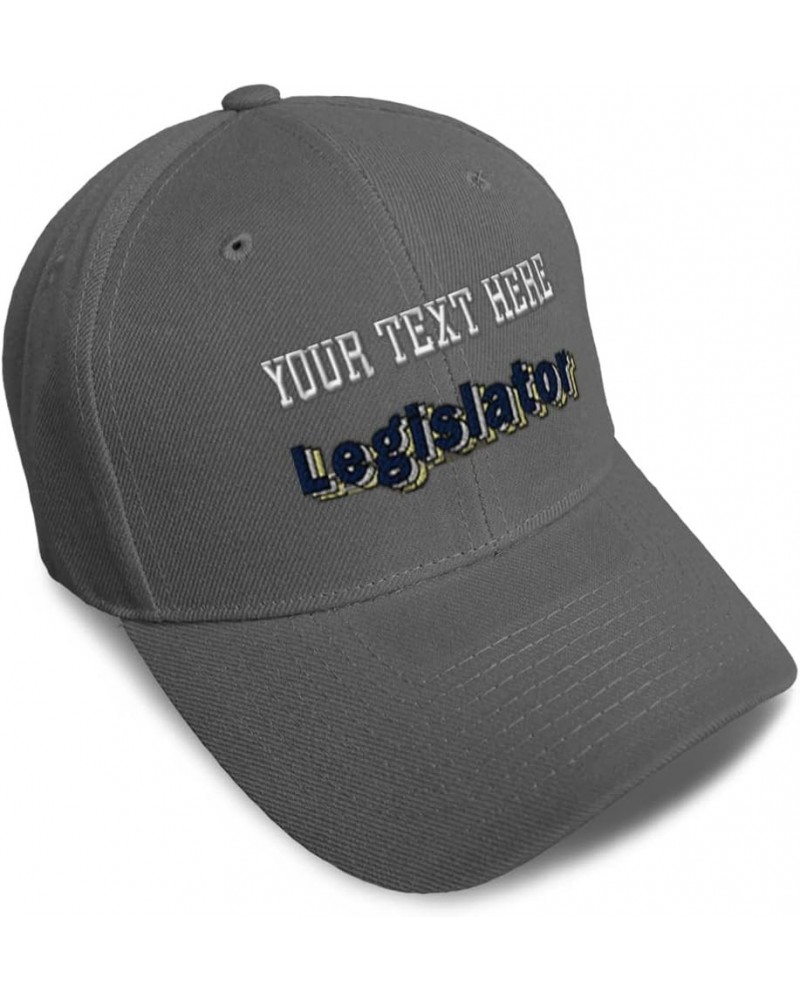 Custom Baseball Cap Legislator Government Acrylic Laws Dad Hats for Men and Women Dark Grey Personalized Text Here $12.96 Bas...